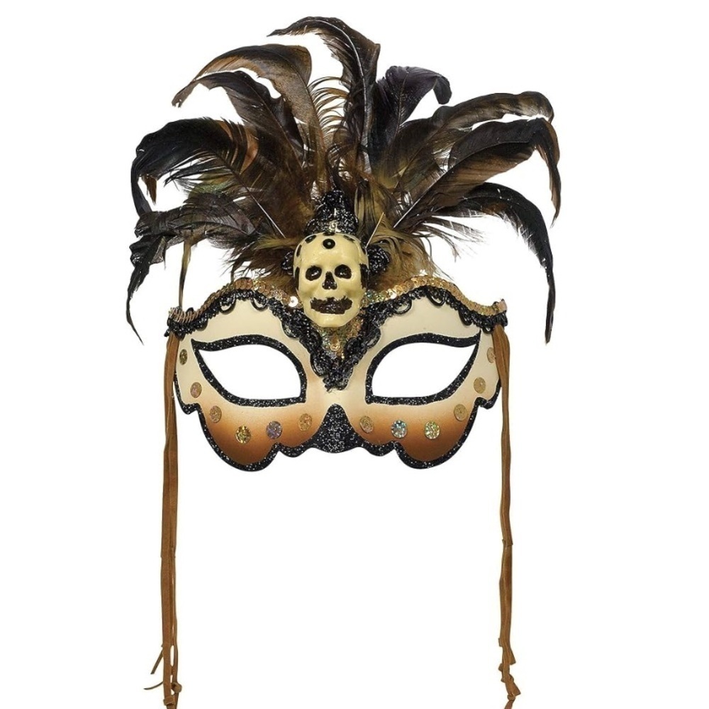 NWT Witch Doctor Masquerade Mask costume  Halloween Dress up
